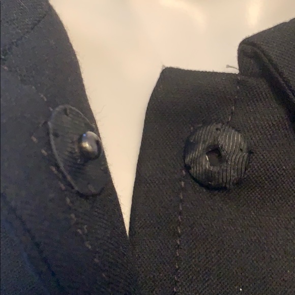 PRADA WOOL COAT BLACK SIZE 44 SNAPPED CLOSURE - Picture 9 of 15